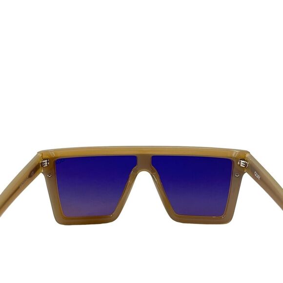 Quay Australia Hindsight Shield Sunglasses 51MM Ivory Purple Orange